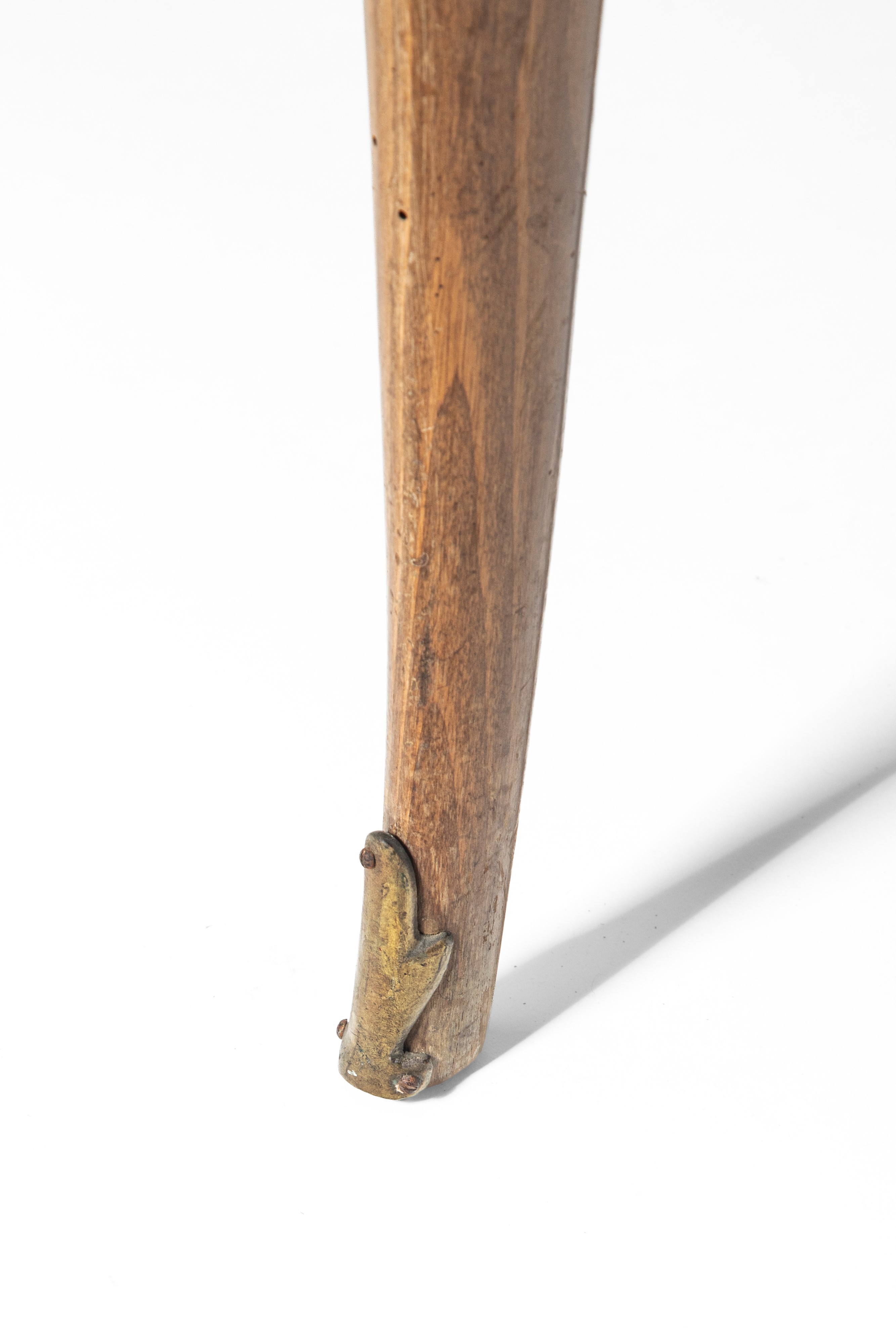Manifattura Italiana - Poggiapiedi, legno e velluto, 1940 circa