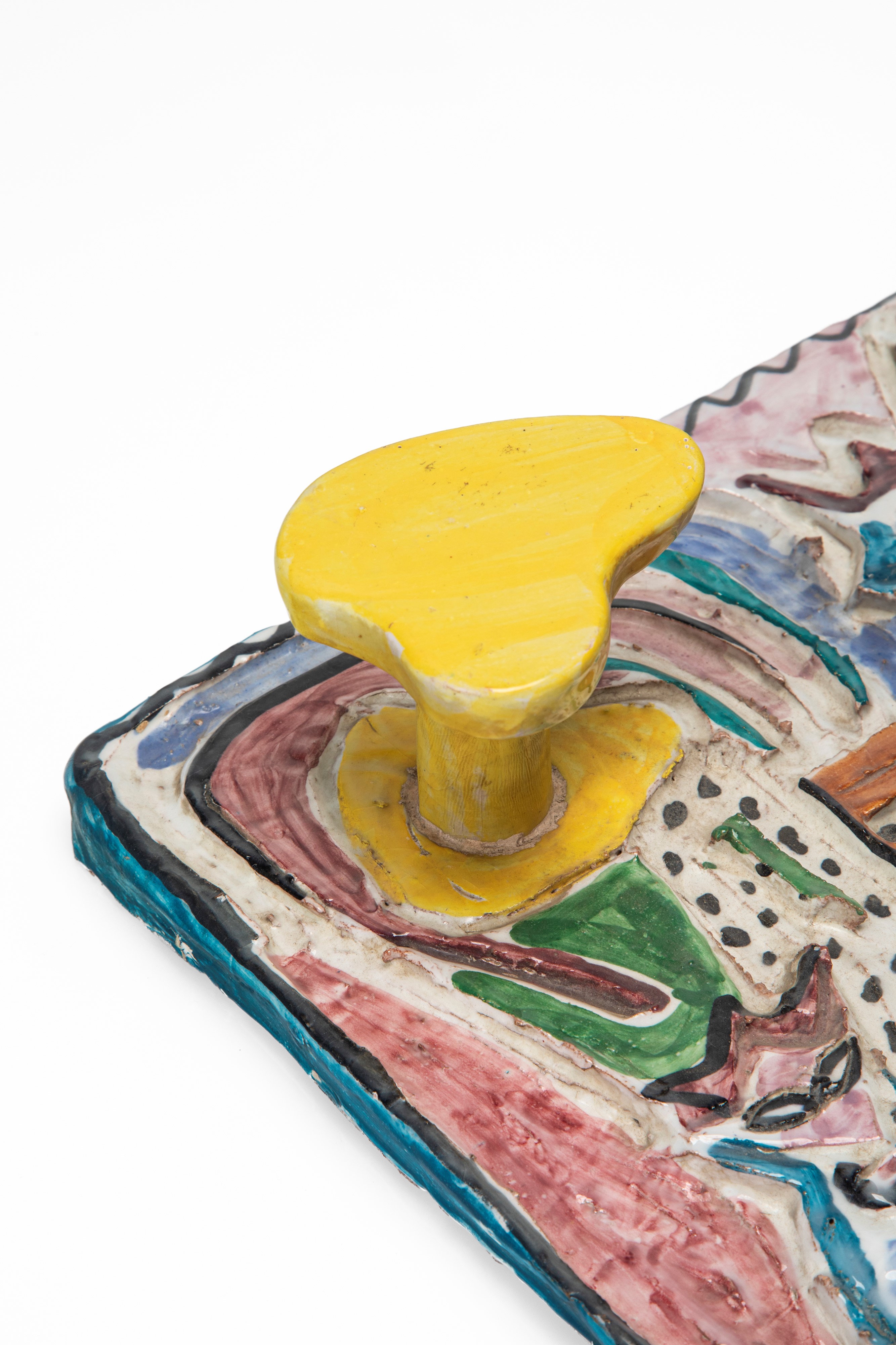 Manifattura Italiana - Coppia di appendiabiti da parete, ceramica smaltata (produzione italiana, ...