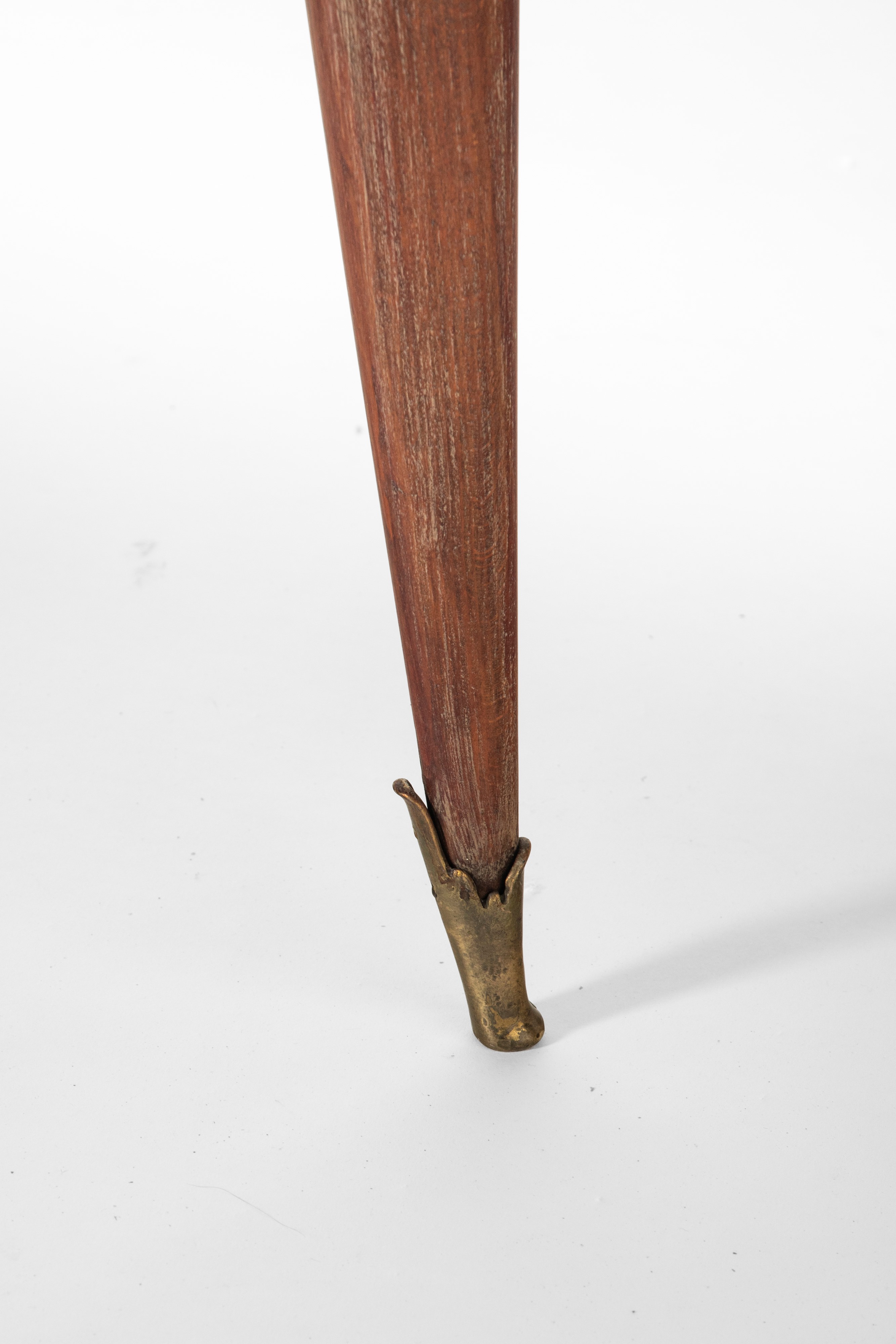 Manifattura Italiana - Tavolo, legno impiallacciato, vetro dipinto, 1940 circa