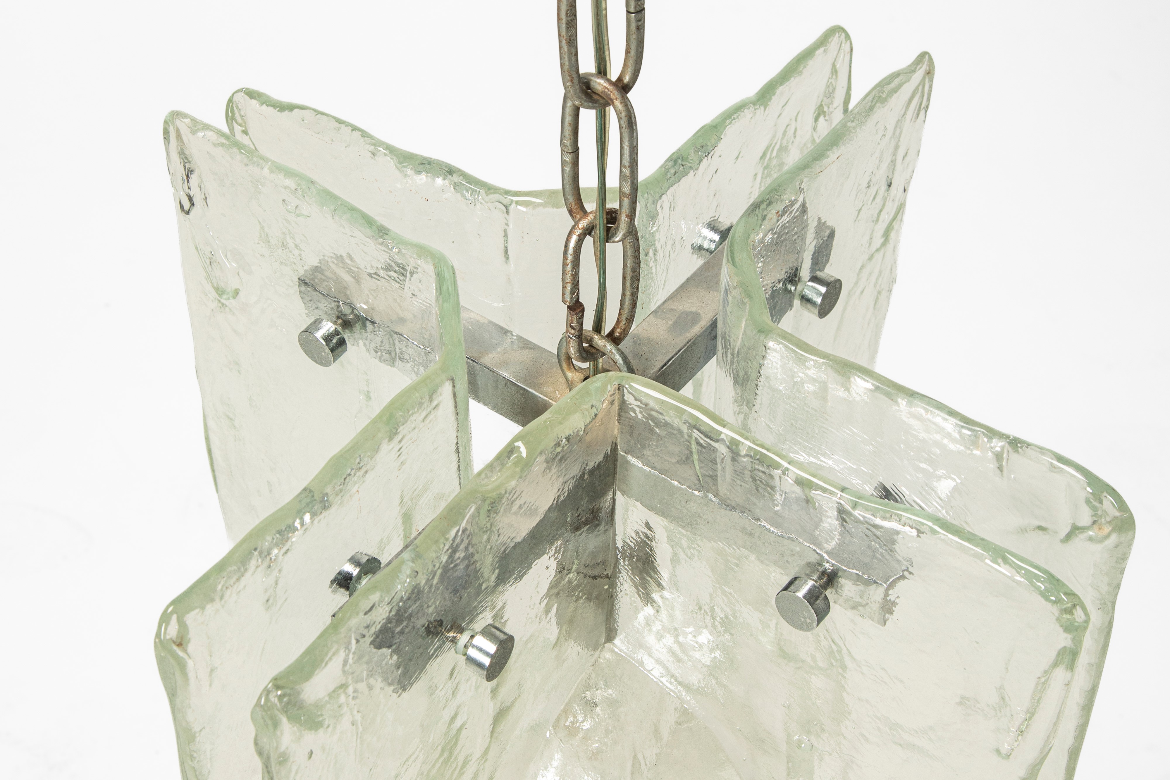 Carlo Nason - Lampadario in vetro di Murano e metallo (circa 1960)