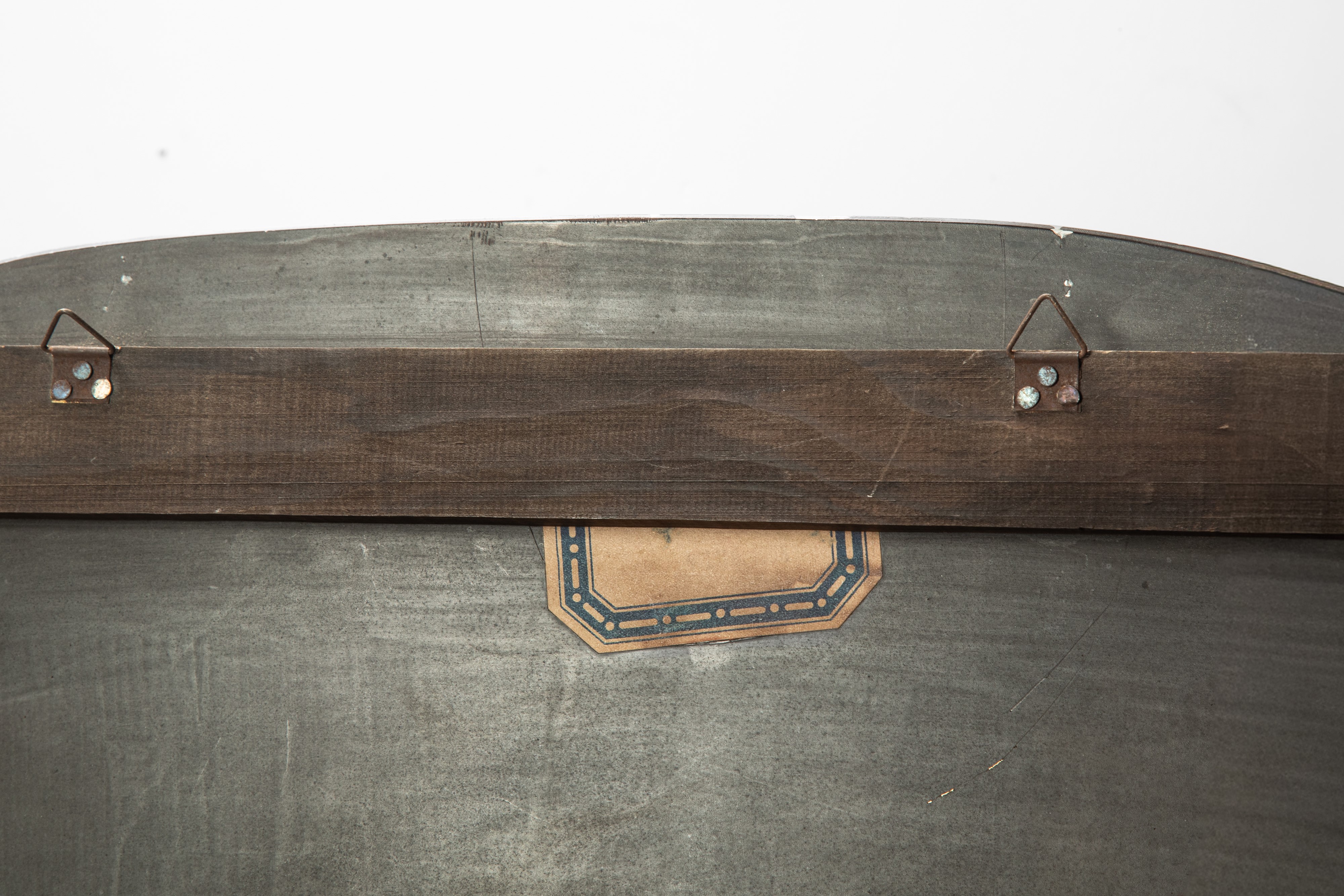 Manifattura Italiana - Specchio, vetro molato, ottone e legno (circa 1950)