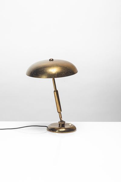 Lampada da tavolo in ottone (Lariolux), circa 1950
