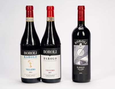 Selezione di vini, 3 bottiglie (2009, 2014, 2017) – Barolo Villero