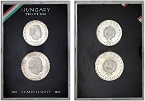 REPUBBLICA POPOLARE (1949 - 1989) - 50 e 100 Forint Proof, 1968.