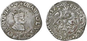 CARLO V D'ASBURGO (1516 - 1556) - 4 tar&igrave; 1552, Messina.