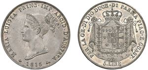 MARIA LUIGIA (1815 - 1847) - 5 lire 1815, Milano.