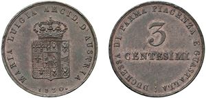 MARIA LUIGIA (1815 - 1847) - 3 centesimi 1830, Milano.