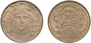 VITTORIO EMANUELE III, Gettoni privati circolanti in ambito limitato (1900 - 1943) - Buono da 20 centesimi 1906, Milano.