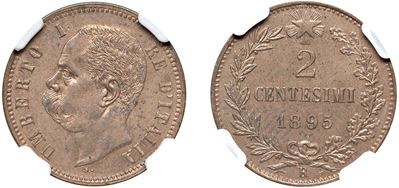 Filippo Speranza, Umberto I, 2 centesimi 1895 (Roma) – moneta in rame