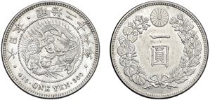 MUTSUHITO (Meiji) (1867 - 1912) - Yen, anno 26, 1893, Osaka.