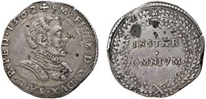 EMANUELE FILIBERTO (1553 - 1580) - Lira instar omnium 1562 T.