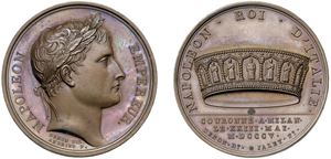 Medaglia 1805 per l'incoronazione a Re d'Italia, Parigi.