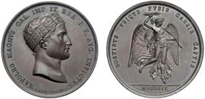 Medaglia 1809, in ricordo della Battaglia di Wagram, Milano.