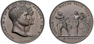 Medaglia 1810, in ricordo del Matrimonio con Maria Luigia d'Austria, Milano.