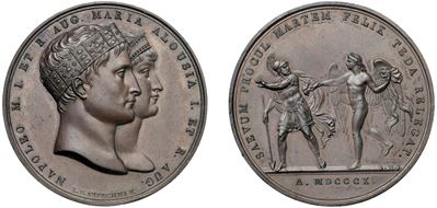 Medaglia 1810 in ricordo del Matrimonio con Maria Luigia d’Austria, Bronzo