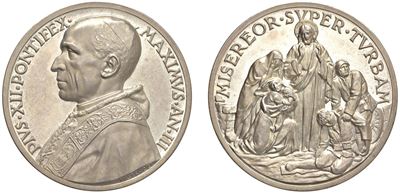 PIO XII, Medaglia 1941 (an. III), “Gesù Misericordioso”, argento