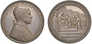 PIO XII, Eugenio Maria Pacelli (1939 - 1958) - Medaglia 1956, an. XVIII, "Festa del Lavoro Cristiano", Roma.