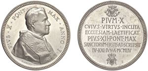 PIO XII, Eugenio Maria Giuseppe Pacelli (1939 - 1958) - Medaglia 1954, "Canonizzazione Pio X", Roma.