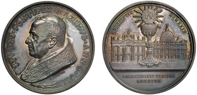 Pio XI, Ambrogio Damiano Achille Ratti (1922 - 1939) - Medaglia 1929, An. VIII, "concordato con L...