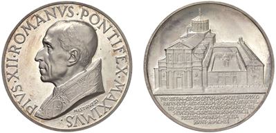 PIO XII (Eugenio Maria Pacelli), Medaglia straordinaria 1952 per la consacrazione della nuova chi...