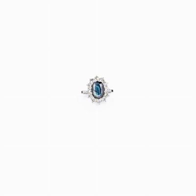 Anello in Zaffiro e Diamanti, Circa 1960