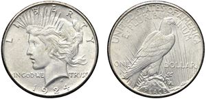 Peace Dollar 1924 S, San Francisco.