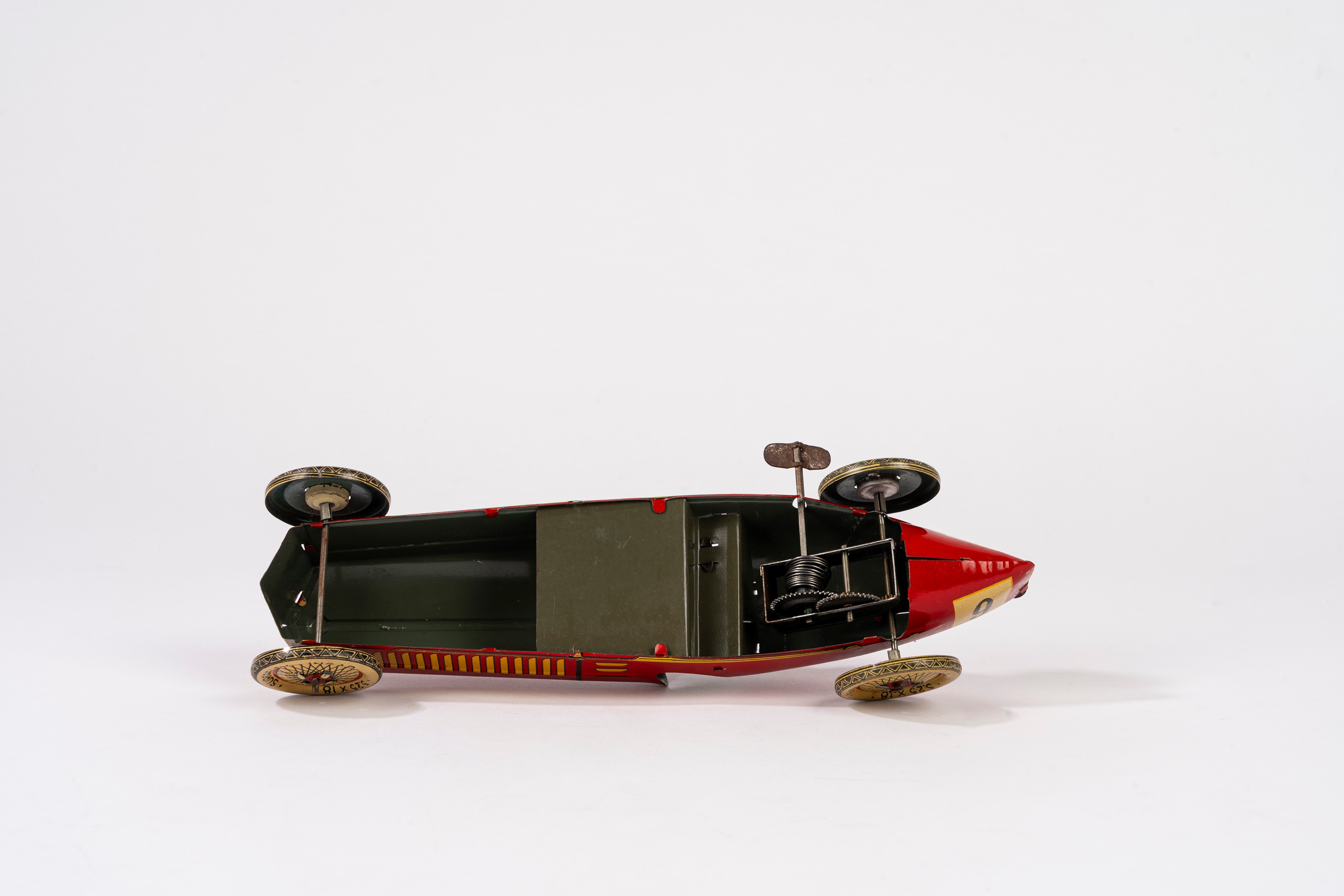 Ingap - Modello di auto da corsa Grand Prix, latta litografata con carica a molla (anni 1930)