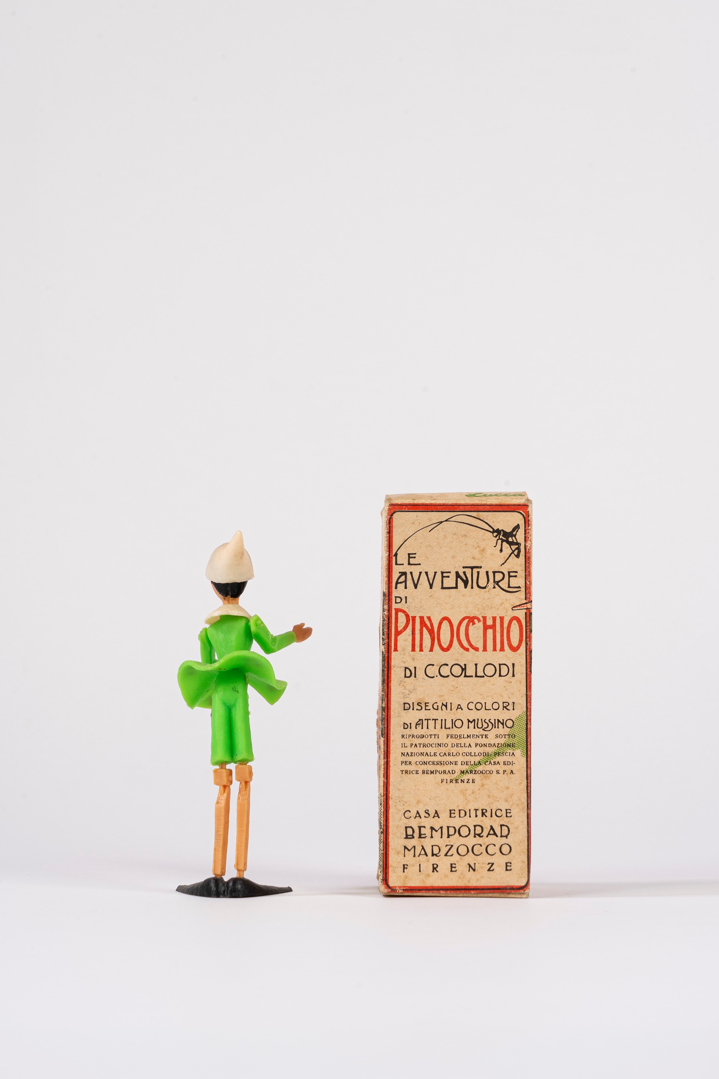 Attilio Mussino, Landi Xiloplasto - Pinocchio burattino in plastica, anni 1960