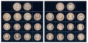 REPUBBLICA POPOLARE (1949 - 1990) - Lotto di 14 monete da 5, 10 e 20 Leva Proof, 1973/1979, Sofia.