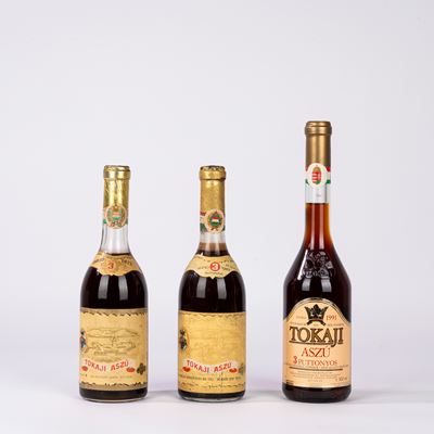 Selezione Tokaji in bottiglia (3 esemplari): Puttonyos 1983, Aszú Puttonyos 1991, Aszú 1975