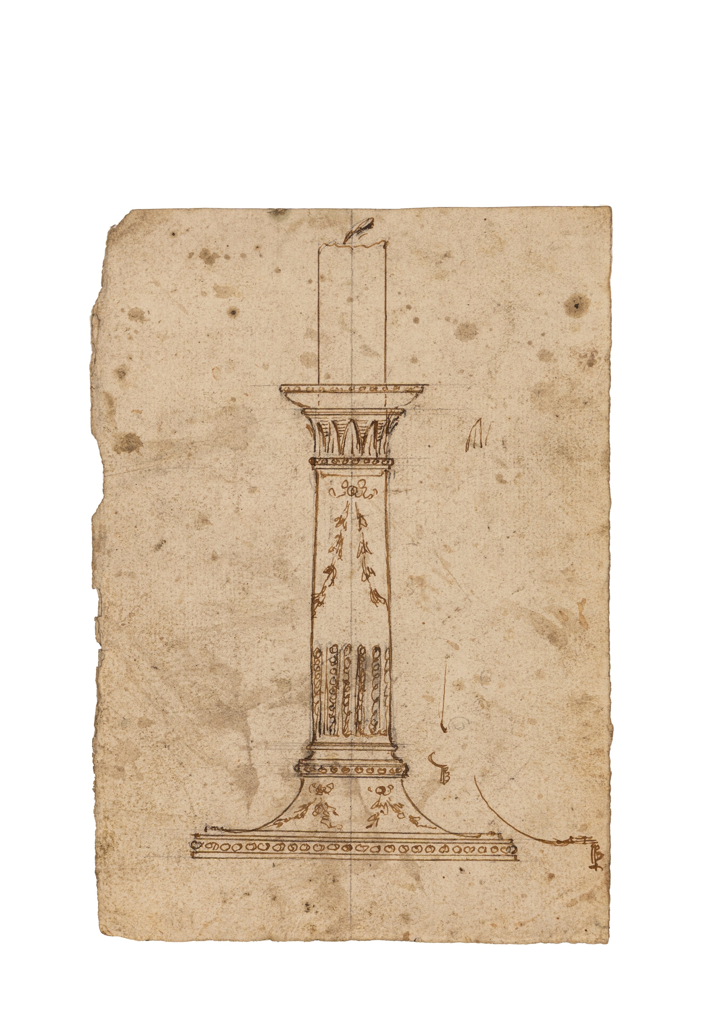 Collezione di studi di figure e progettazioni per lucerne e candelabri, ventiquattro disegni