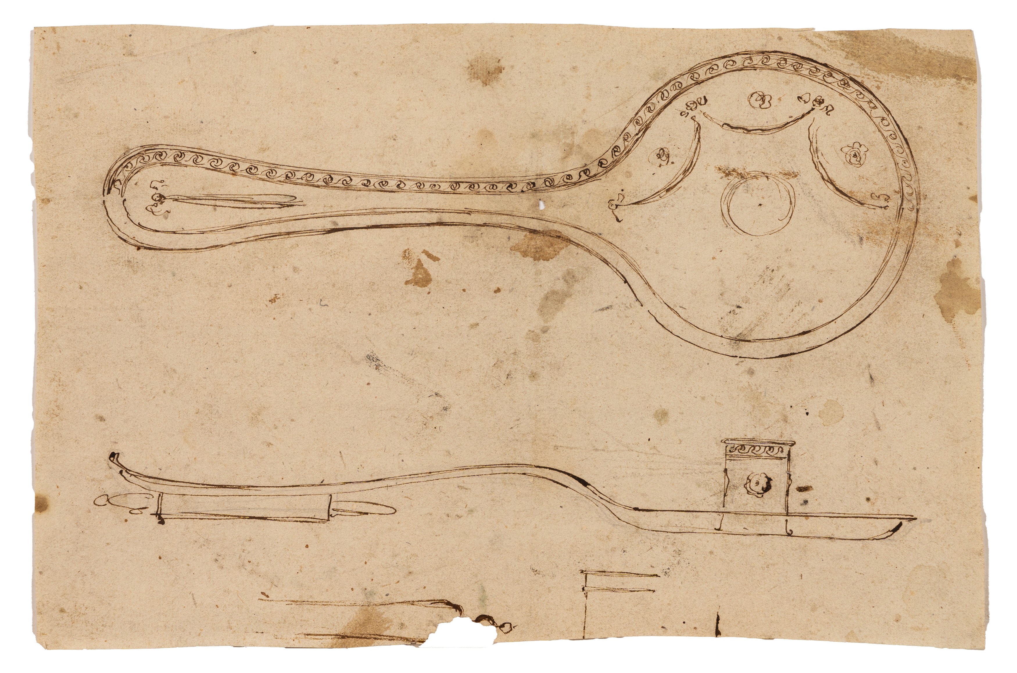 Collezione di studi di figure e progettazioni per lucerne e candelabri, ventiquattro disegni