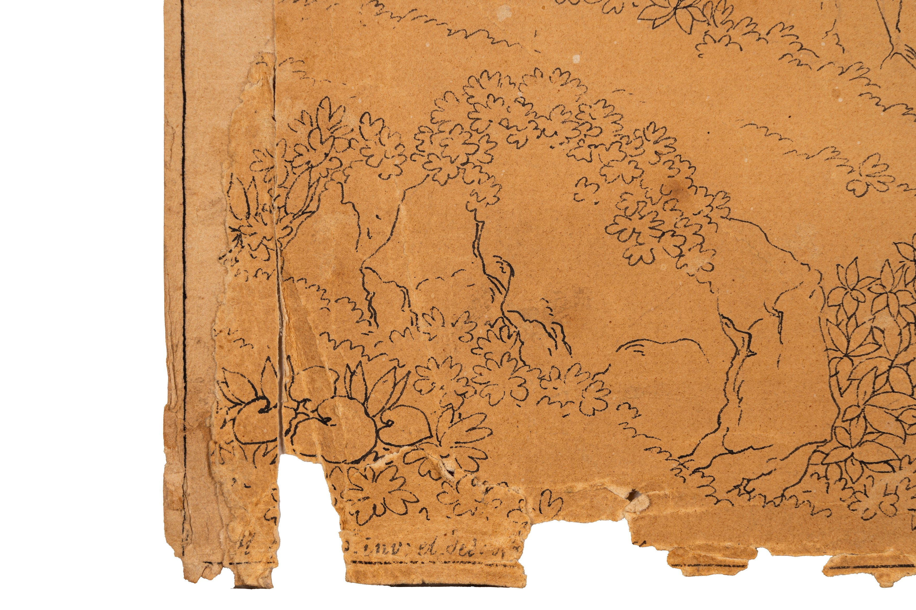 Attribuito a Christoph Heinrich Kniep (hildesheim 1755 - Napoli 1825) - Paesaggio con cascata e f...