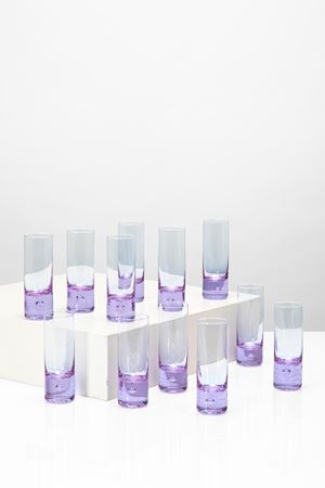 Set of twelve drink glasses model 'Chameleon'