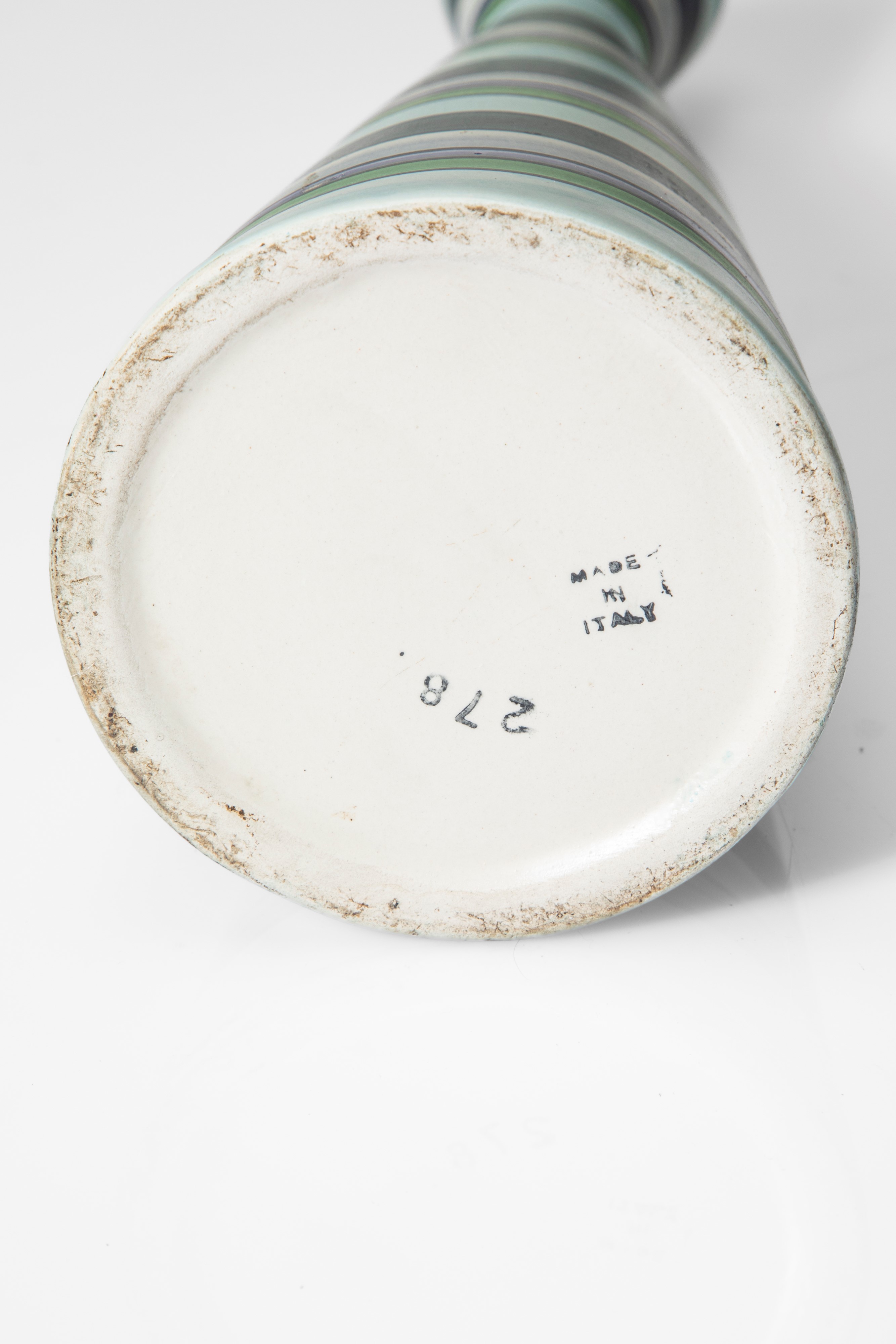 Aldo Londi - Vaso conico a clessidra in ceramica smaltata