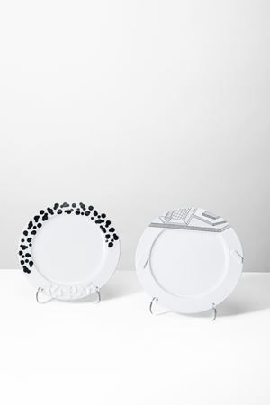 Pair of serving dishes model 'Rucola' and model 'Lettuce'