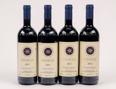 Verticale Sassicaia (4 bottiglie: 2015, 2016, 2017, 2018)