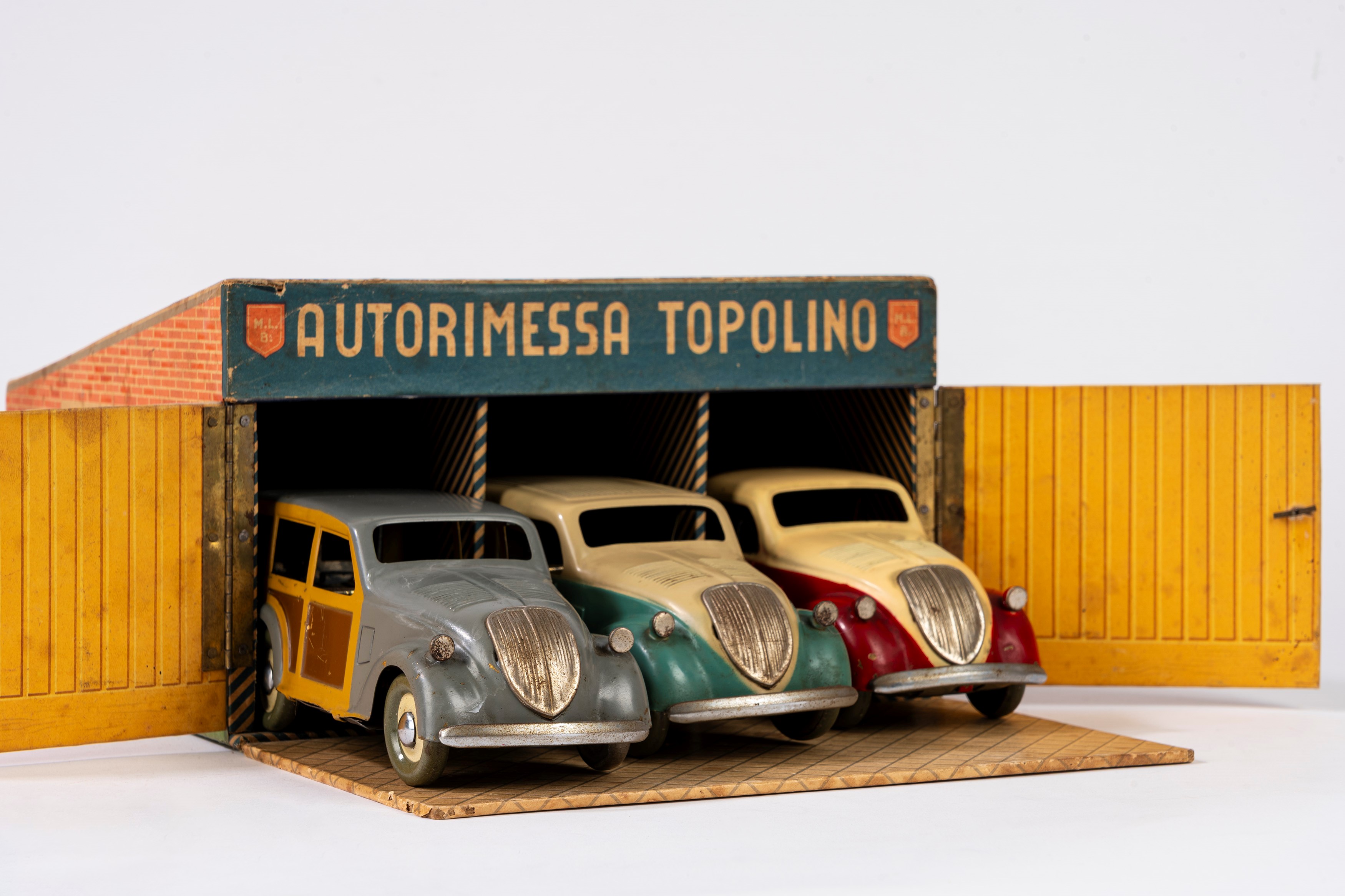 Luigi Marchesini Mlb Marchesini - Autorimessa Topolino (set con tre automobiline Fiat 500 B), 194...