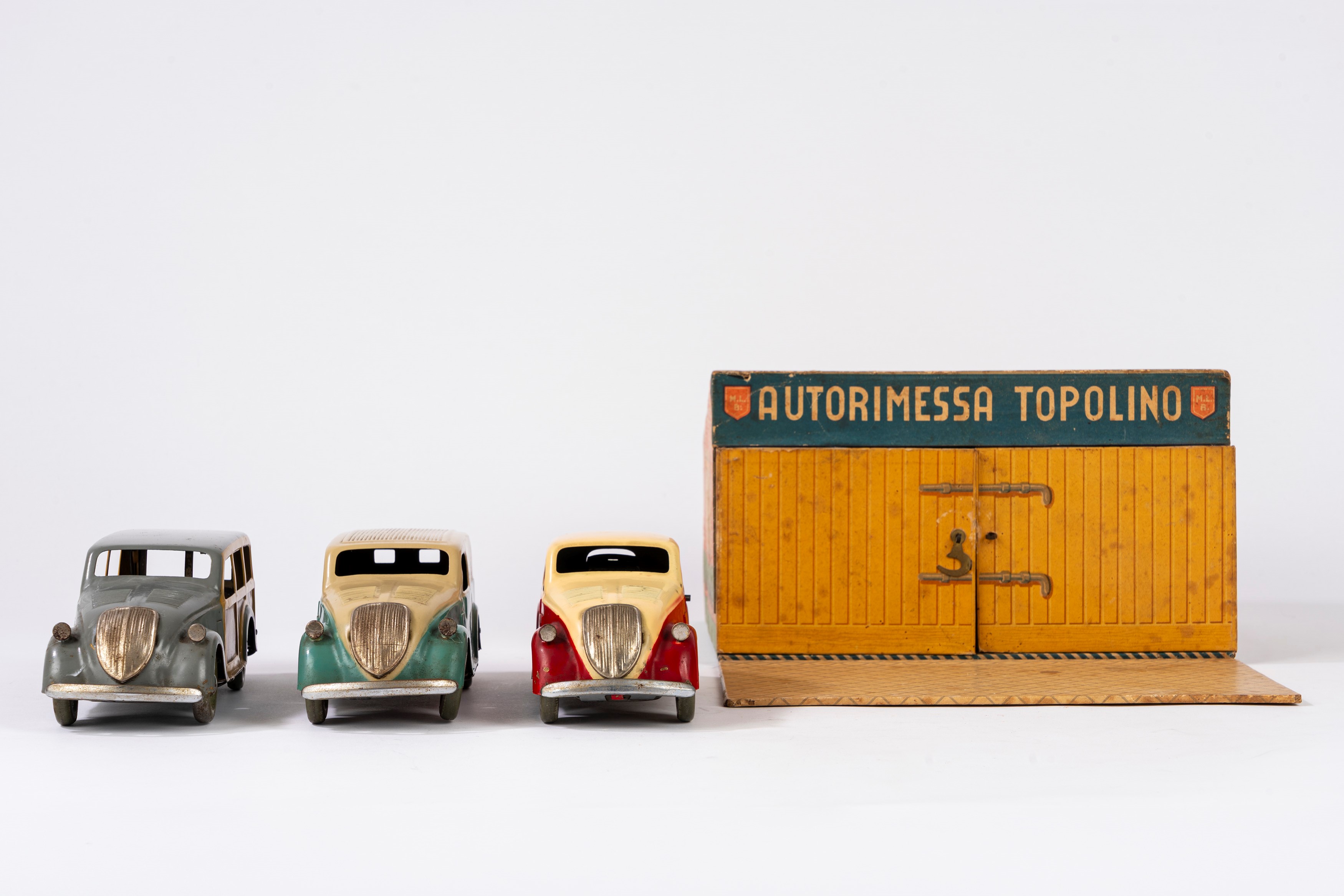 Luigi Marchesini Mlb Marchesini - Autorimessa Topolino (set con tre automobiline Fiat 500 B), 194...