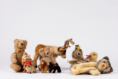 Lotto di animali in peluche, STEIFF (made in Germany), 1940-1960