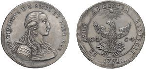 FERDINANDO III DI BORBONE (1759 - 1816) - Oncia da 30 tarì 1791, II tipo, Palermo.