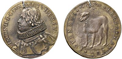 Vincenzo II Gonzaga, Medaglia 1627 (Mantova) in bronzo