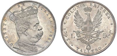 Umberto I, Tallero 1891 (Roma), argento