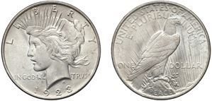 1923 Peace Dollar, Philadelphia.