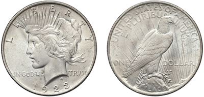 Dollaro “Peace”, 1923, Philadelphia (argento)