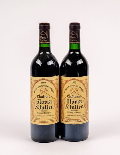 Henri Martin, Chateau Gloria St. Julien (2 bottiglie), datato 1993