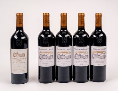 Baron Edmond de Rothschild, Chateau des Laurets – selezione di 5 bottiglie (4 bt 2018, 1 bt 2016)