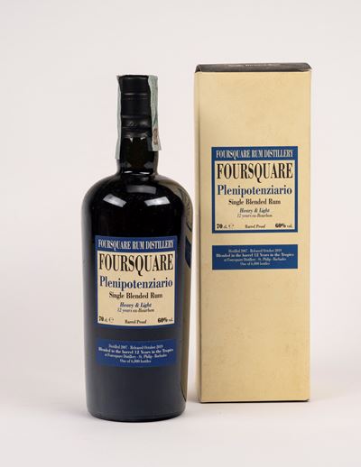 Foursquare Plenipotenziario, Rum blended 12 anni (distillazione 2007; imbottigliato 2019) – 70 cl...