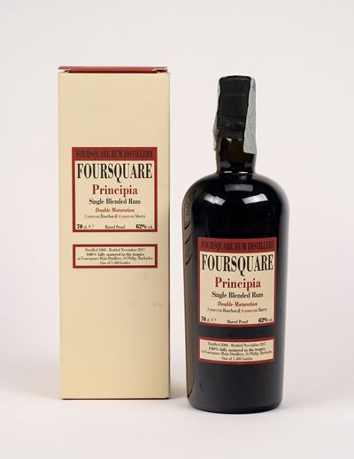 Date, Foursquare Principia Single Blended Rum 9 Anni