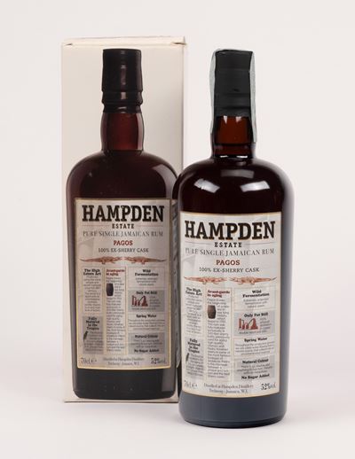 Hampden, Pagos Pure Single Jamaican Rum, rum giamaicano (1 bottiglia) 70 cl, 52% vol